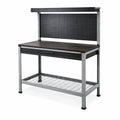 Banco da lavoro in Acciaio e Legno con Pannello Forato e Cassetto