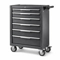 Cassettiera portautensili in metallo con ruote 7 cassetti Nero