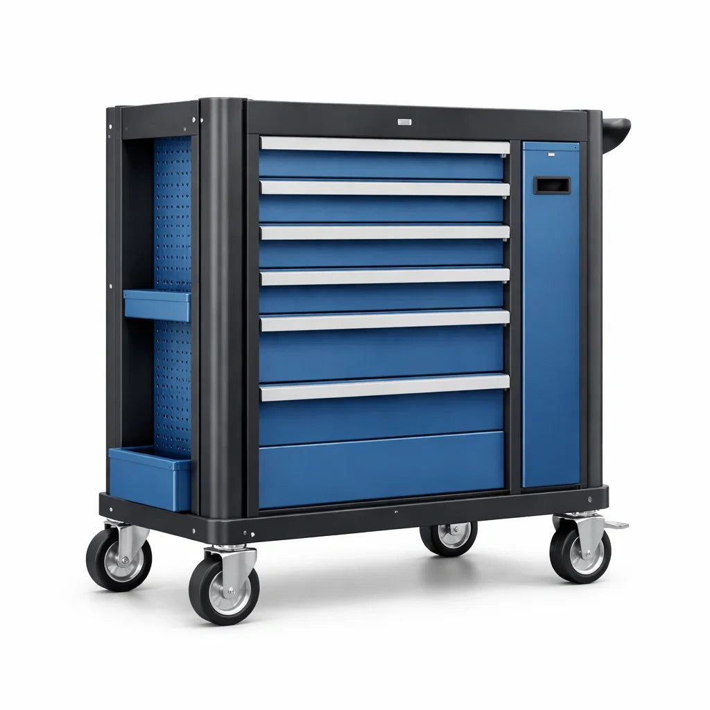 Carrello Portautensili con 7 Cassetti in Acciaio