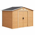 Casetta da Giardino in PVC e Tetto in Bitume Marrone