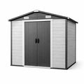 Capanno da Giardino in Resina Grigio/Nero 213x127x185 cm