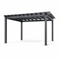 Pergolato in Metallo Grigio Antracite 400x300x230 cm