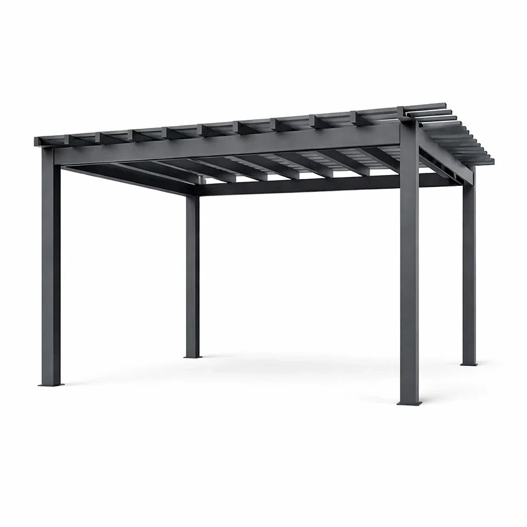 Pergolato in Metallo Grigio Antracite 400x300x230 cm
