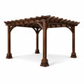 Pergola in Legno Massello Marrone Scuro 400x300x250 cm