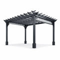 Pergola in Metallo con Tettuccio Retrattile 300x300x230 cm