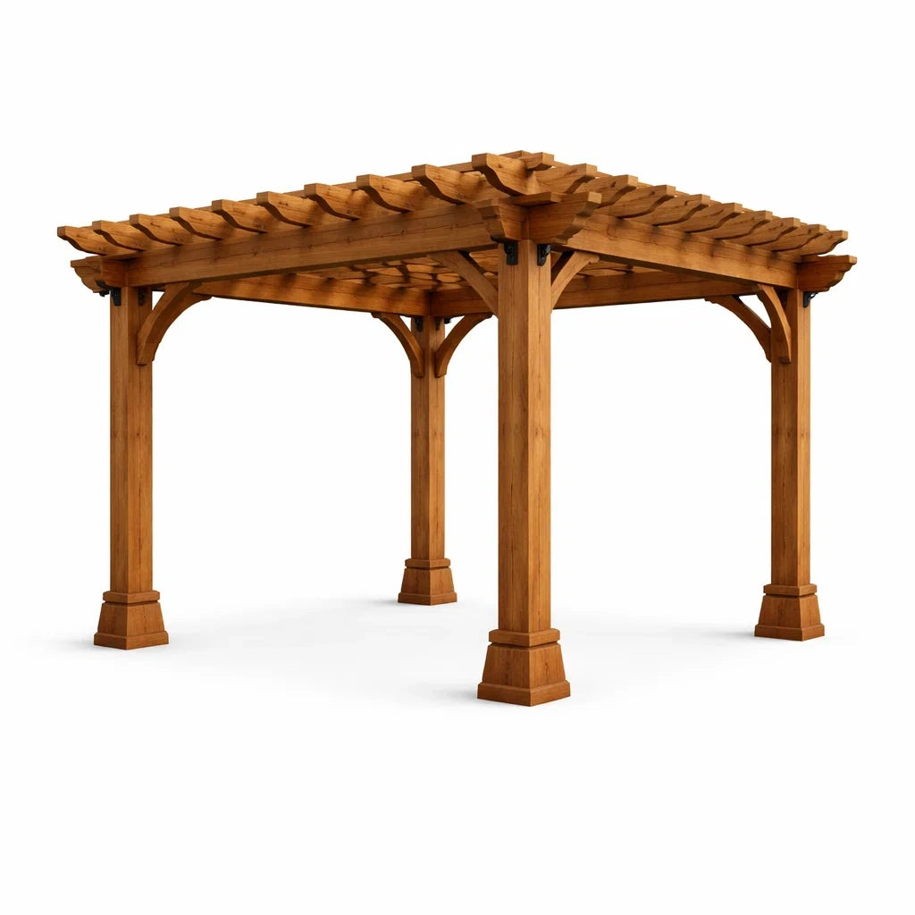 Pergola in Legno di Cedro per Esterni 350x350x250 cm