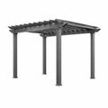 Pergolato in alluminio 300x300x250 cm Grigio Antracite