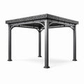 Gazebo in Alluminio e Acciaio Grigio 3x3m