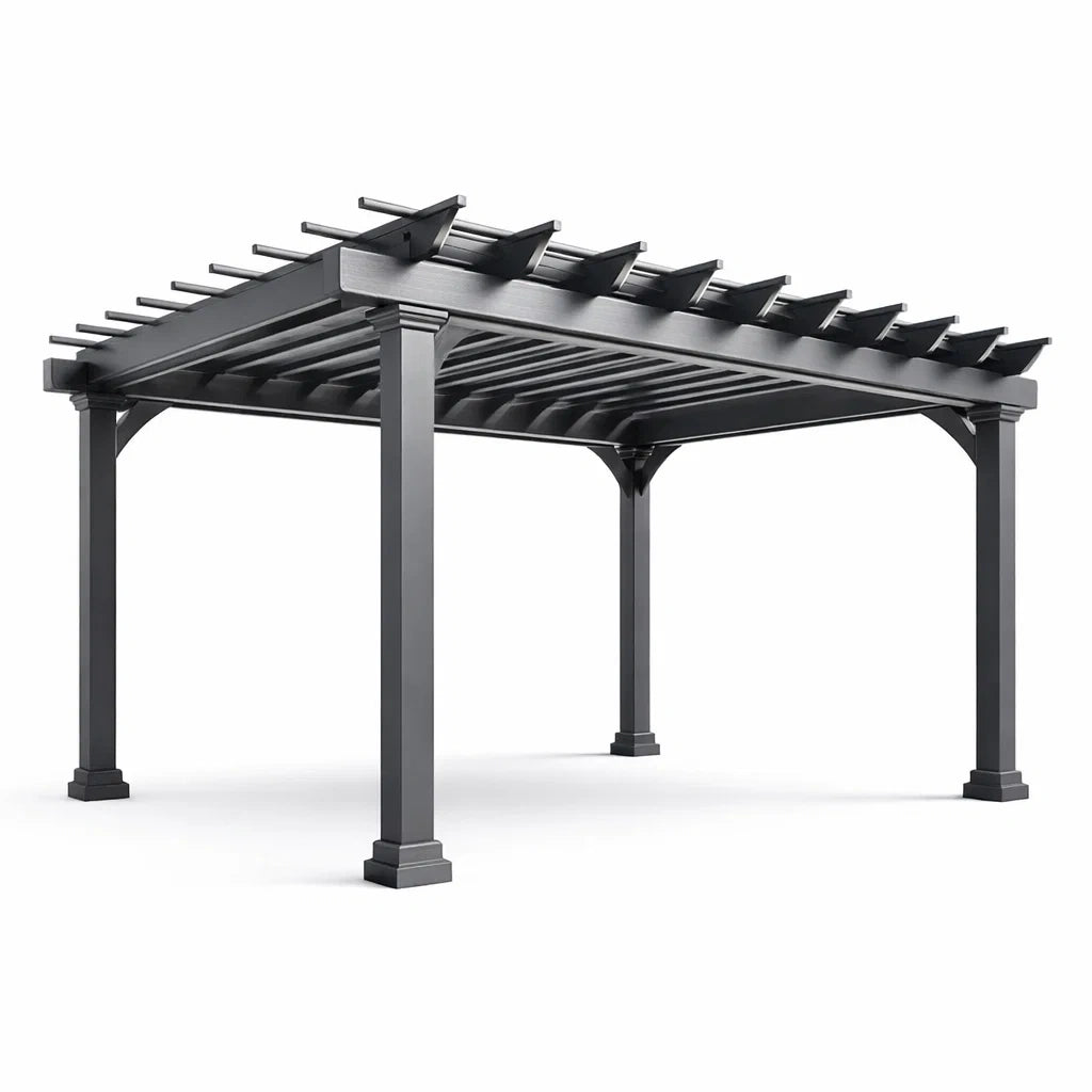 Pergola in Alluminio Nero 300x300 cm