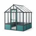 Serra da Giardino in Alluminio e Policarbonato Verde/Grigio 250x190x240 cm