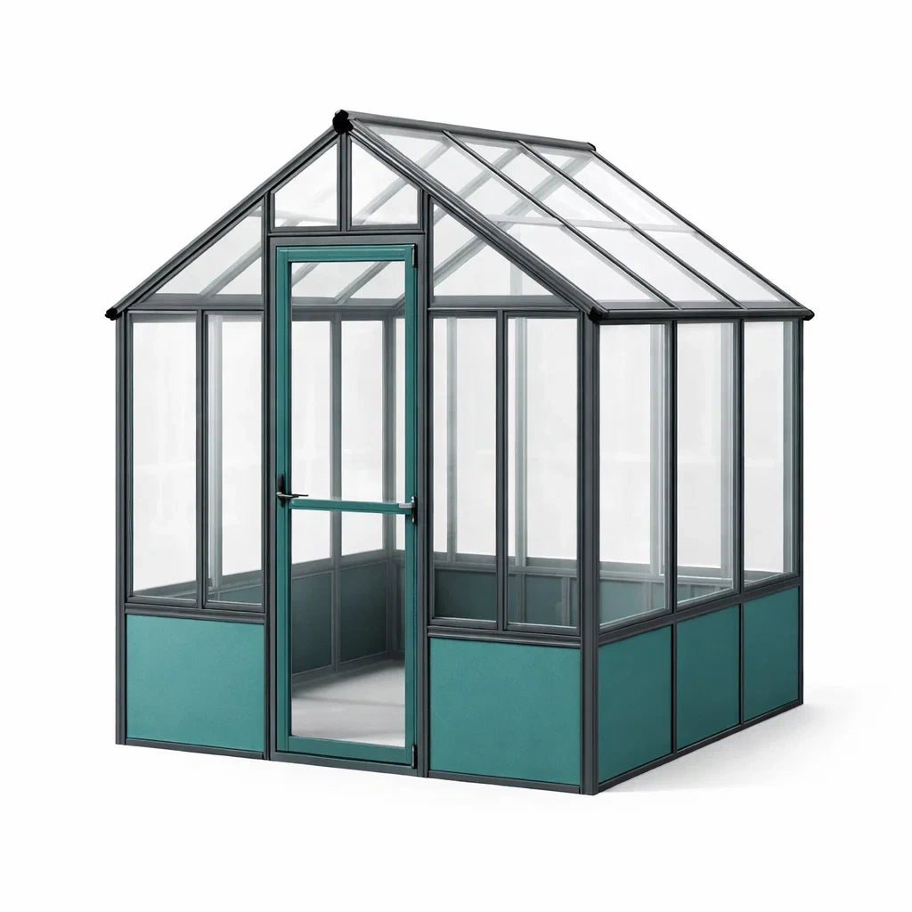 Serra da Giardino in Alluminio e Policarbonato Verde/Grigio 250x190x240 cm
