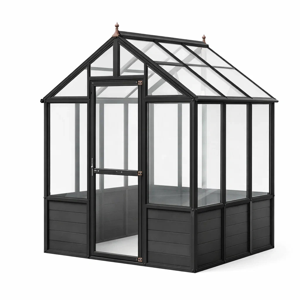 Serra in Alluminio e Vetro Temperato Nero 200x150x210 cm