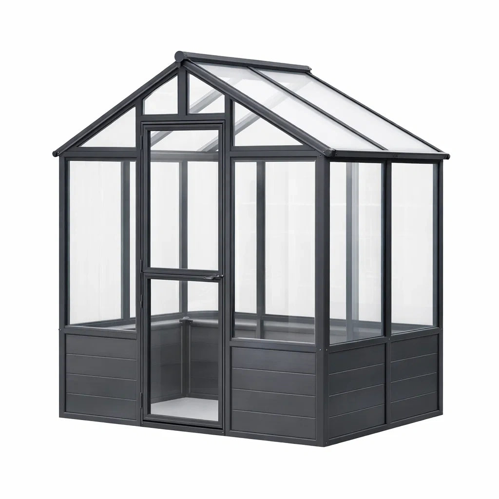 Serra in Metallo con Pannelli in Policarbonato 190x190x215 cm Nero