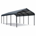 Tettoia per Parcheggio in Metallo Grigio 600x300 cm